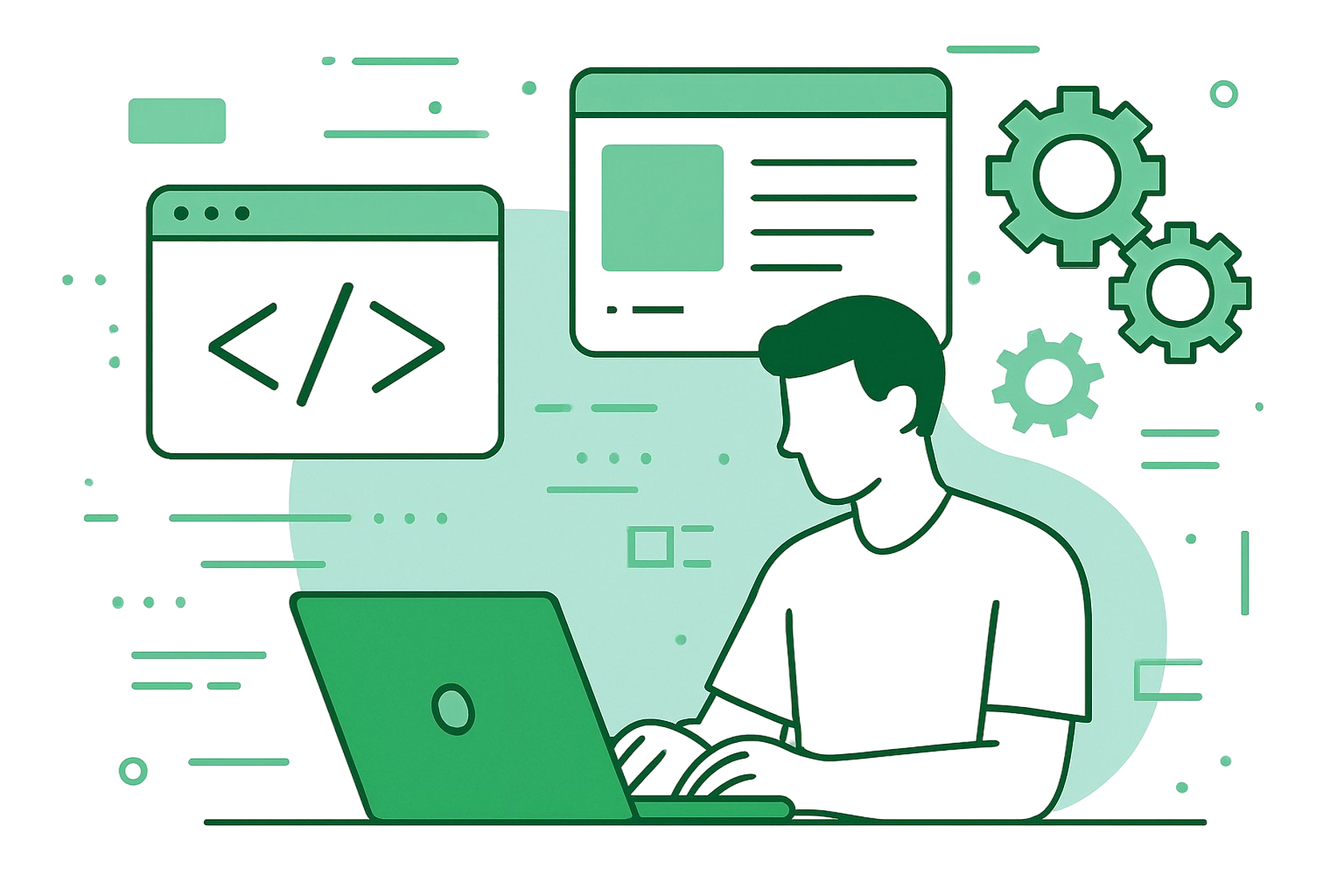 Ilustração de serviços tecnológicos