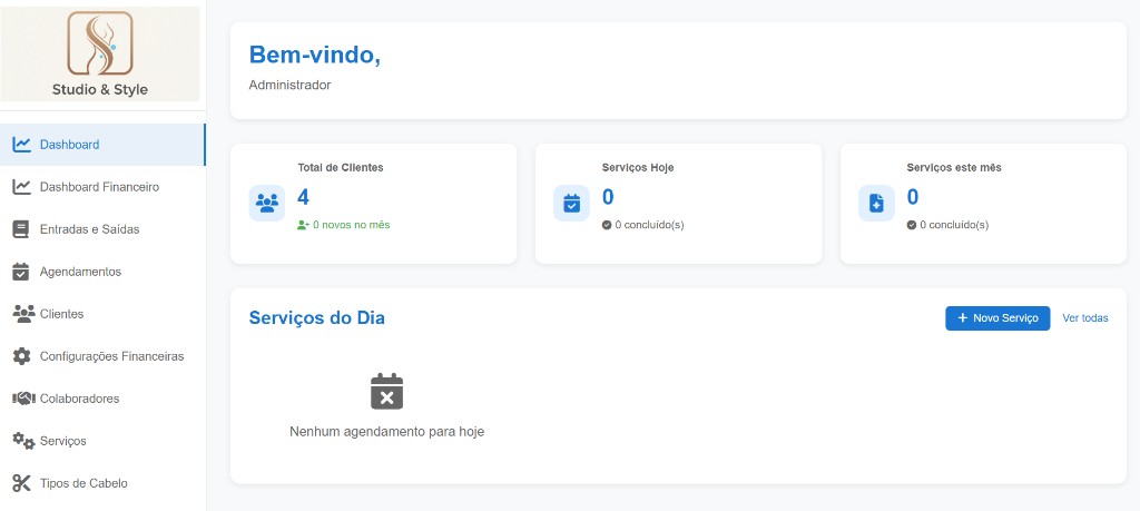 Dashboard do Studio & Style